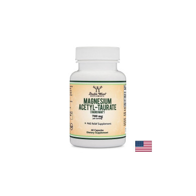 Magnesium Acetyl-taurate (TAURO-MAG®)/ Магнезий ацетил таурат, 60 капсули Double Wood