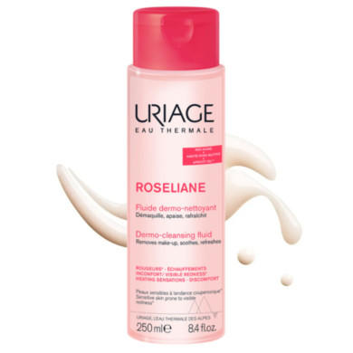 Uriage Roseliane Fluid Dermo-Nettoyant  Почистващ флуид за чувствителна кожа 250ml