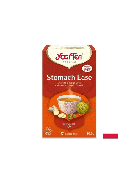 Аюрведичен чай Stomach Ease с кардамон, копър и мента, БИО, 17 пакетчета