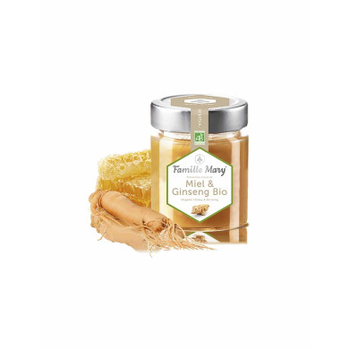 Miel & Ginseng Bio / Био мед от горски цветя + женшен, 170 g Famille Mary
