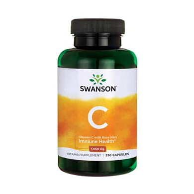 SWANSON Vitamin C with Rose Hips 1000mg. / 250 Caps
