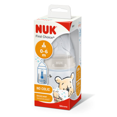 NUK First Choice+ РР Шише Temperature control 150мл. със силиконов биберон 0-6м. Disney + box