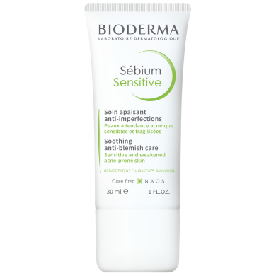 Bioderma Sebium Sensitive успокояваща грижа против несъвършенства 30мл