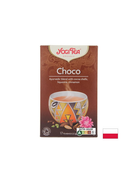 Аюрведичен чай Choco с какаови черупки, канела и кардамон, БИО, 17 пакетчета
