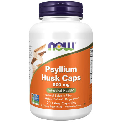 Now - Psyllium Husk / Псилиум Хуск 500 Мг - 200 Капсули