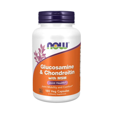Now - Glucosamine & Chondroitin С Msm / Глюкозамин и Хондроитин с МСМ- 180 Капсули