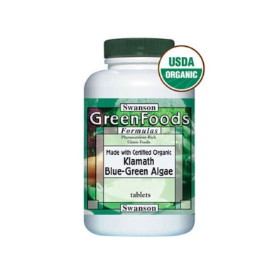 SWANSON Organic Klamath Blue-Green Algae 500mg. / 90 Tabs.