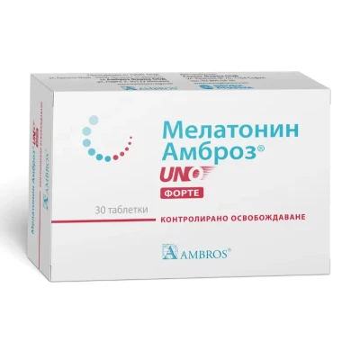 МЕЛАТОНИН АМБРОЗ UNO ФОРТЕ 1МГ ТАБЛ. Х 40