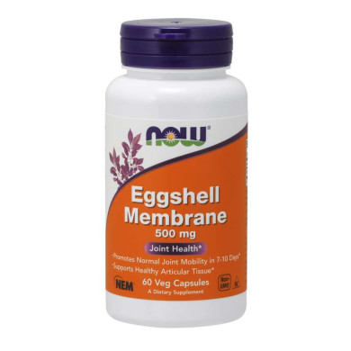 Now - Natural Eggshell Membrane / Черупки от яйца 500 Mg - 60 Капсули