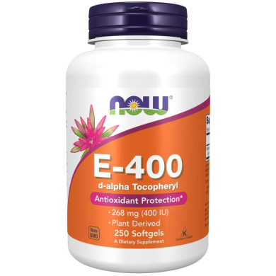 Now - Витамин E-400 Iu - 250 Дражета