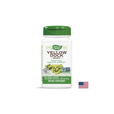Yellow Dock Root - Къдрав лапад (корен) 500 mg, 100 капсули Nature’s Way