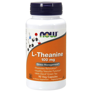 Now - L-Theanine / Л-Теанин 100 Мг - 90 Капсули