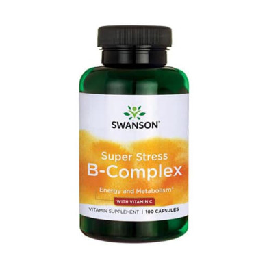 SWANSON Super Stress B-Complex with Vitamin C / 100 Caps