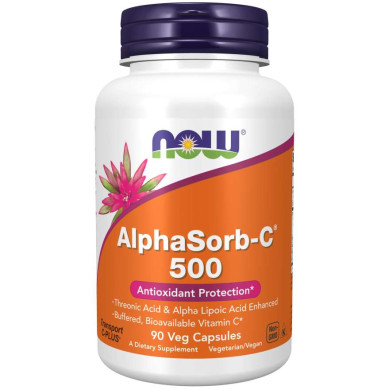 Now - Alphasorb-C / Витамин С 500 Мг - 90 Капсули