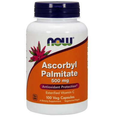 Now - Ascorbyl Palmitat /Аскорбил Палмитат - 500 Мг - 100 Капсули
