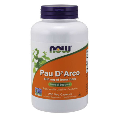 Now - Pau D Arco / Пау Дарко 500 Мг - 250 Капсули