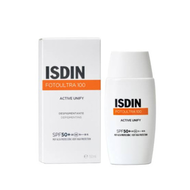 ISDIN Foto Ultra 100 Active Unify Fusion Fluid SPF 50+Слънцезащитен флуид за лице с тройно действие 50мл