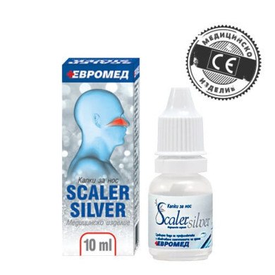 СРЕБЪРНА ВОДА SCALER SILVER КАПКИ ЗА НОС 10МЛ