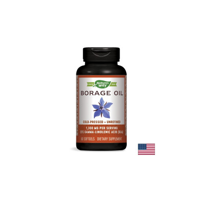 Borage Oil 23% GLA/ Пореч масло 1300 mg х 60 капсули Nature’s Way