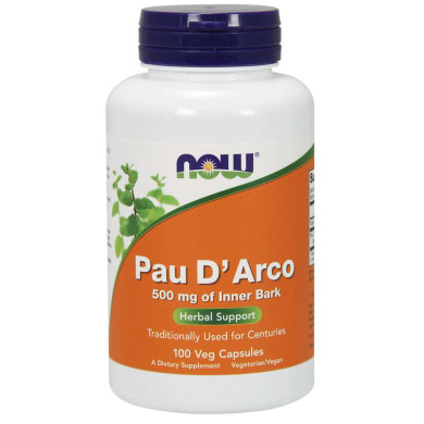 Now - Pau D Arco / Пау Дарко 500 Мг - 100 Капсули