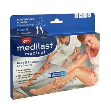 Medilast Компресивен чорап при разширени вени клас II 3/4 L Medica