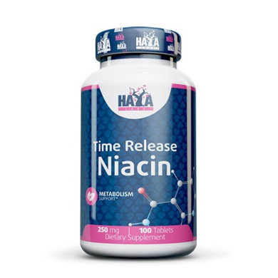 Haya Labs Niacin /Time Release/ Витамин Б3 (Ниацин) 250mg / 100 Tabs.