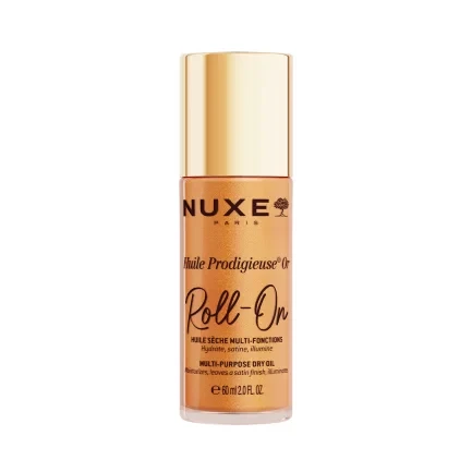 Nuxe Huile Prodigieuse ROLL-ON Масло със златисти частици в рол-он формат 60 ml + мицеларна вода 100 мл