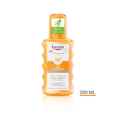 Eucerin Прозрачен слънцезащитен спрей за тяло oil control Sensitive Protect  SPF 50+ 200мл