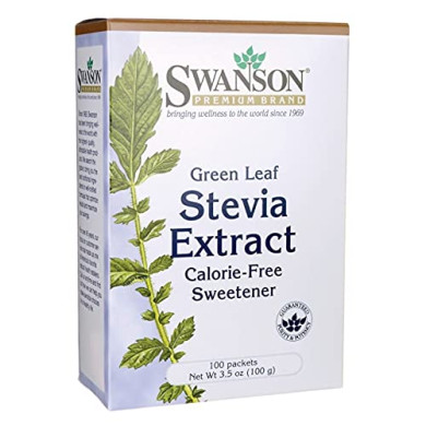 SWANSON Green Leaf Stevia Extract / 100 Packs