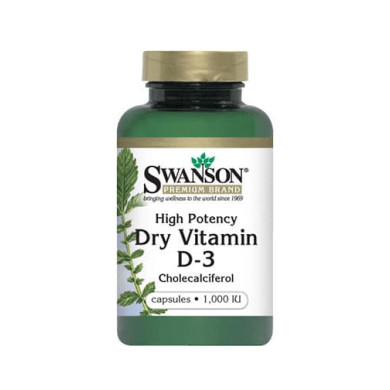 SWANSON High Potency Vitamin D-3 / 1000IU / 30 Caps.