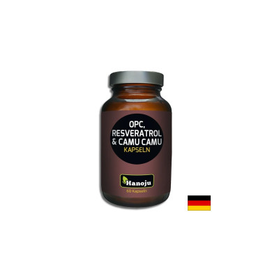 OPC 120 mg + Ресвератрол 200 mg + Каму каму 400 mg Антиоксидантна защита и анти-ейдж подкрепа 60 капсули