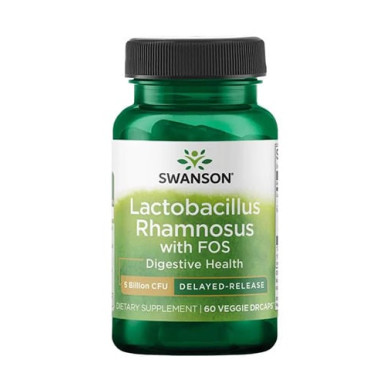 SWANSON Lactobacillus Rhamnosus with FOS 5 Billion CFU / 60 Vcaps