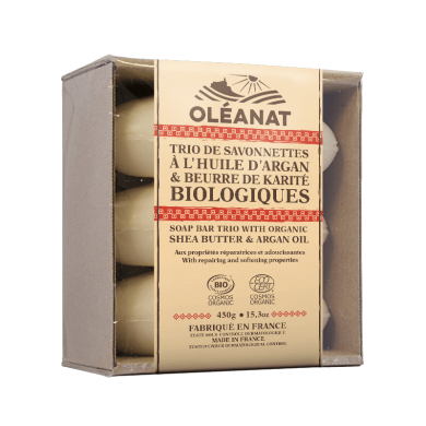 Oleanat - Био Сапун С Масло От Карите И Арган Трио - 3 Х 150 Г