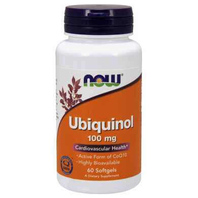 Now - Ubiquinol / Убикинол 100 Мг - 60 Дражета