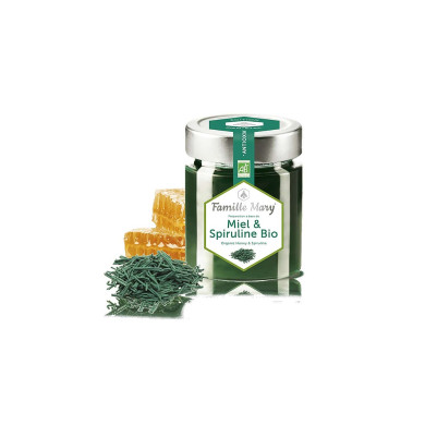 Miel & Spiruline Bio /  Био акациев мед + спирулина, 170 g Famille Mary