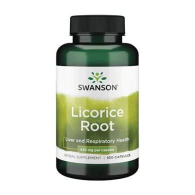 SWANSON Licorice Root 450mg. / 100 Caps.