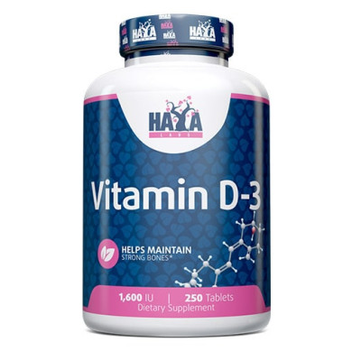 Haya Labs Vitamin D-3/ Витамин д-3 / 1600 IU / 250 Tabs