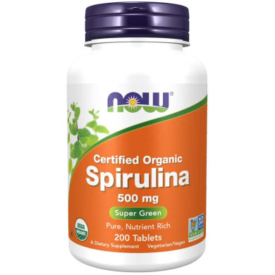 Now - Spirulina / Спирулина 500 Мг - 200 Таблетки