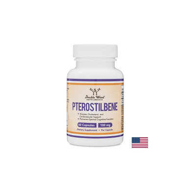 Pterostilbene/ Птеростилбен, 100 mg, 60 капсули Double Wood