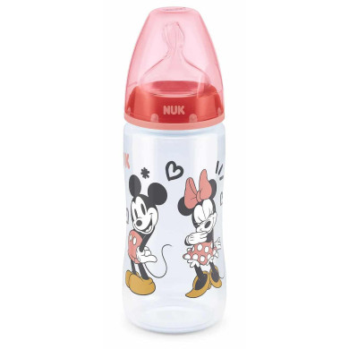 NUK First Choice РР шише Temperature control 300мл силикон MICKEY MOUSE + box