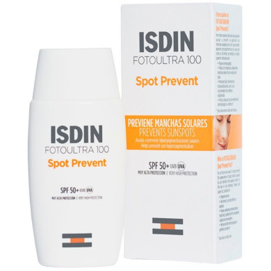ISDIN Foto Ultra 100  Spot Prevent Fusion Fluid SPF 50+ Слънцезащитен ултра лек флуид против пигментни петна 50мл
