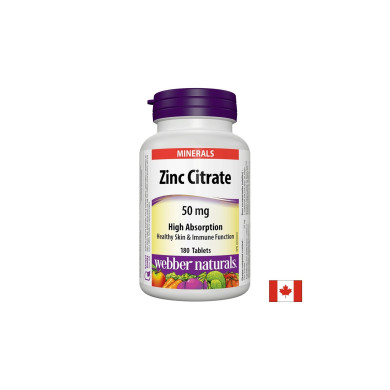 Zinc Citrate / Цинк (цитрат), 50 mg, 180 таблетки
