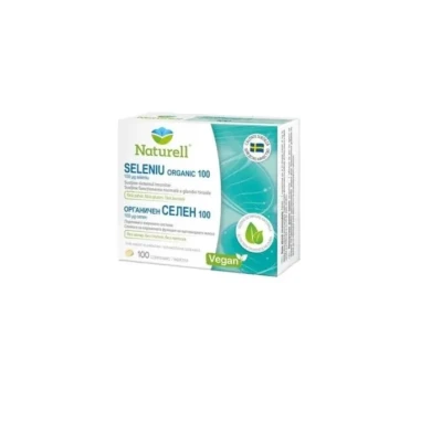 Naturell Селен  Organic 100 Органичен селен за имунитет 100 мкг 100 таблетки US Pharmacia