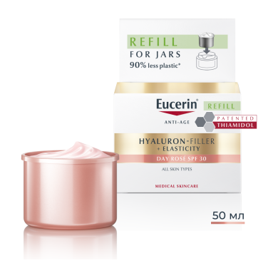Eucerin® Hyaluron-Filler+Elasticity Озаряващ дневен крем SPF30 Пълнител