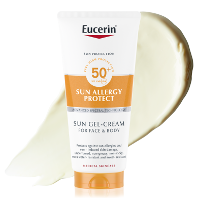 Eucerin Слънцезащитен крем-гел, подходящ при склонност към слънчеви алергии ALLERGY PROTECT SPF50+