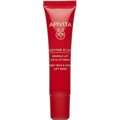 Apivita Beevine Elixir Коригиращ бръчките и стягащ крем за околоочен контур и устни 15 мл
