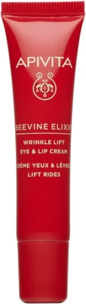 Apivita Beevine Elixir Коригиращ бръчките и стягащ крем за околоочен контур и устни 15 мл + ПОДАРЪЧЕН СЕТ