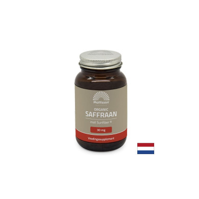 Мозъчна функция - Шафран Organic - Sunfiber, 30 mg x 60 капсули Mattisson Healthstyle