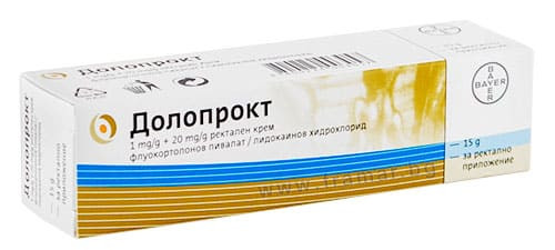ДОЛОПРОКТ 1МГ/Г+20МГ/Г КРЕМ 15Г