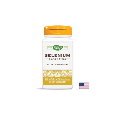 Селен - Selenium 200 mcg, 100 капсули Nature’s Way